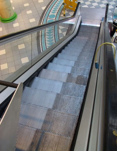 Escalator Step Cleaning