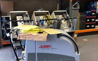New delivery of escalator cleaning machine from Germany