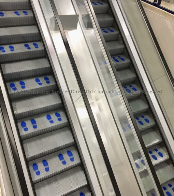Escalator Safety Blue Safety Feet
