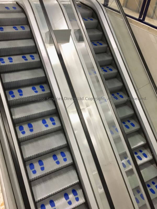 Escalator Safety Blue Safety Feet