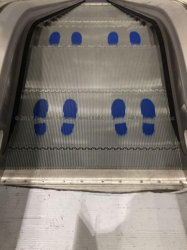 Escalator Safety Blue Safety Feet