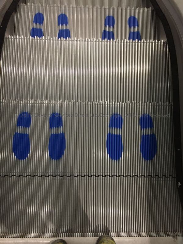 Escalator Safety Blue Safety Feet