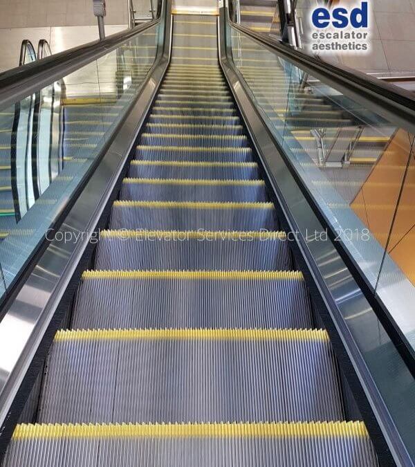 Leeds Central Station. New safety demarcations on all 10 escalators.