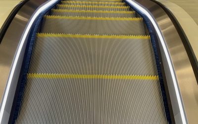 Escalator Cleaning & New Saftey Demarcations Rushden Lakes